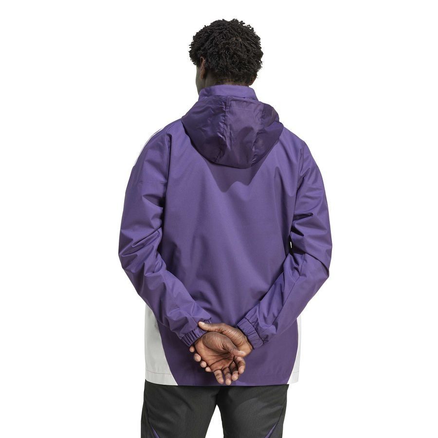 Manchester United Jacket Tiro 25 All Weather EU - Aurora Plum/White/Black - Men's-SoccerKits Hub | Buy Soccer Jerseys Online